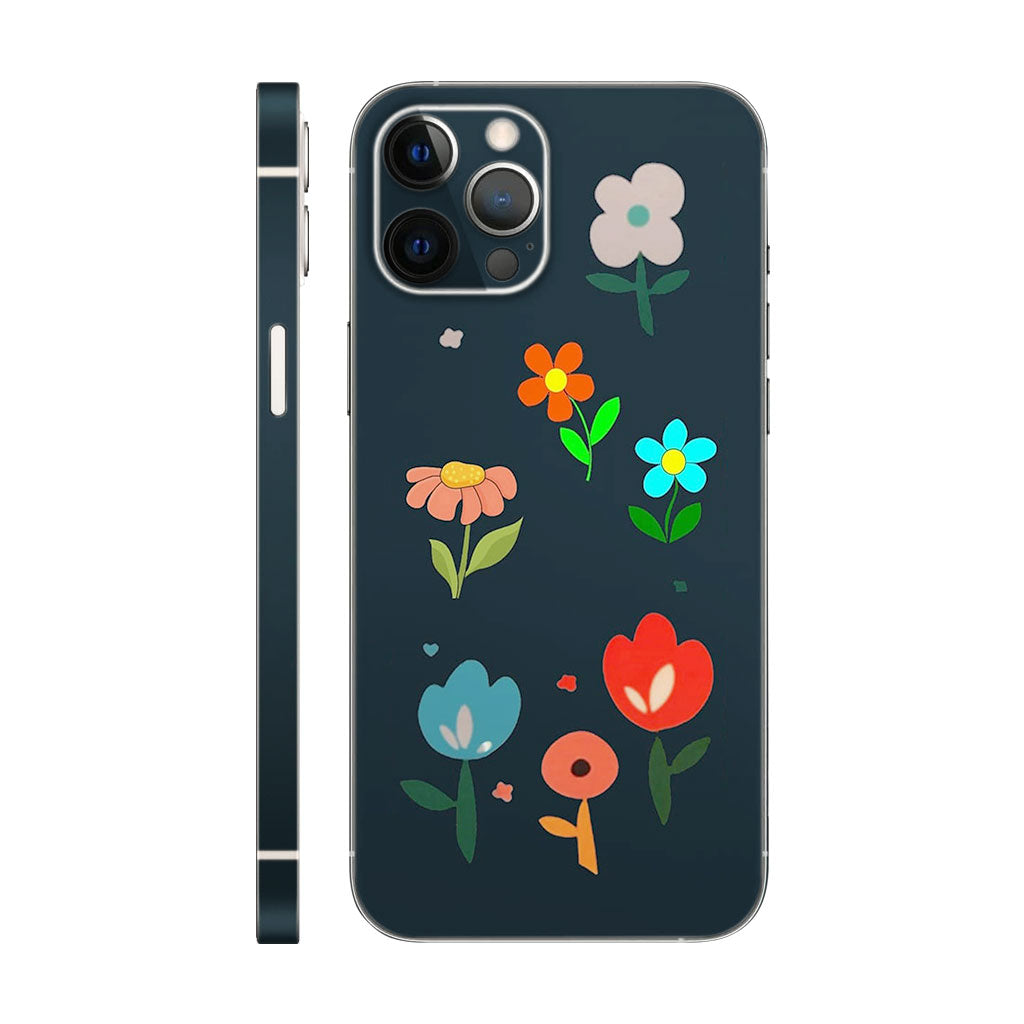 Multi Flower Design Mobile 6D Skin