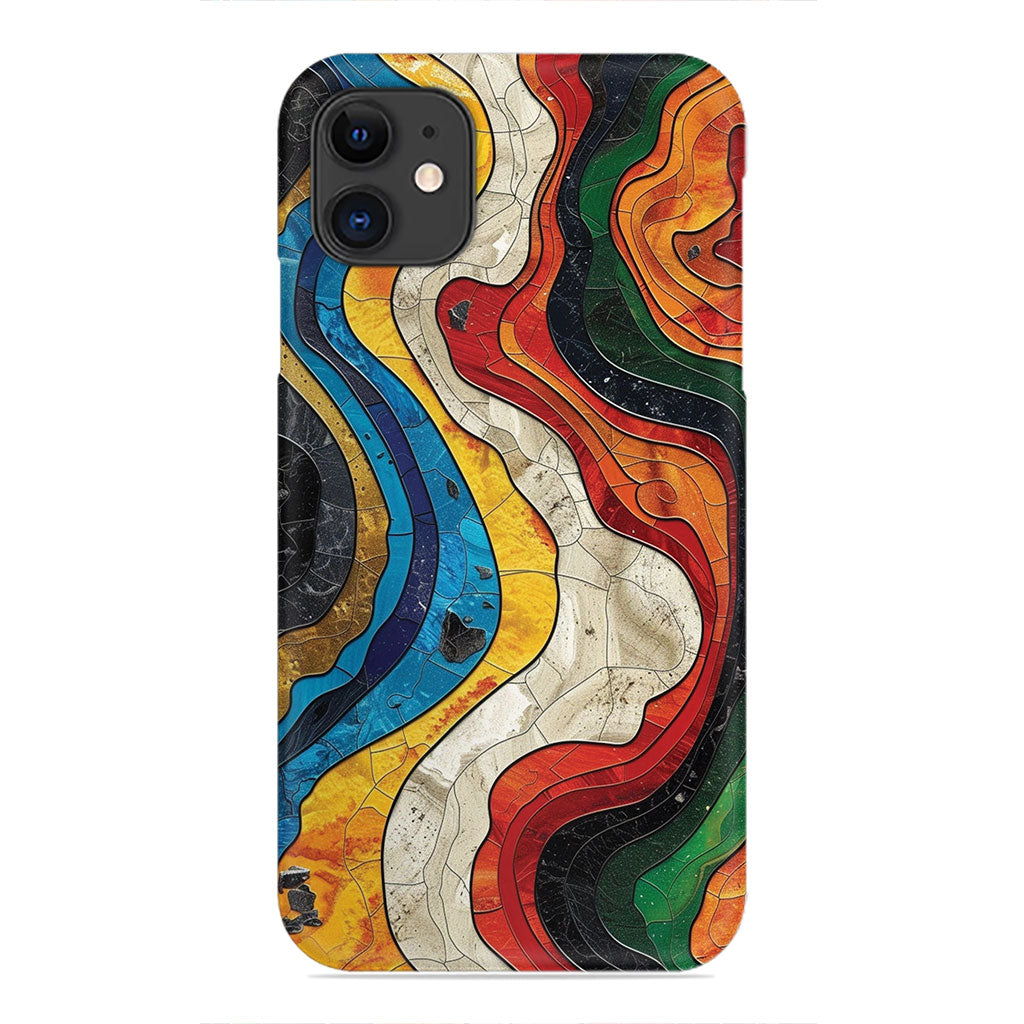 Geographic Waves: Topographic Art Explosion Phone Case