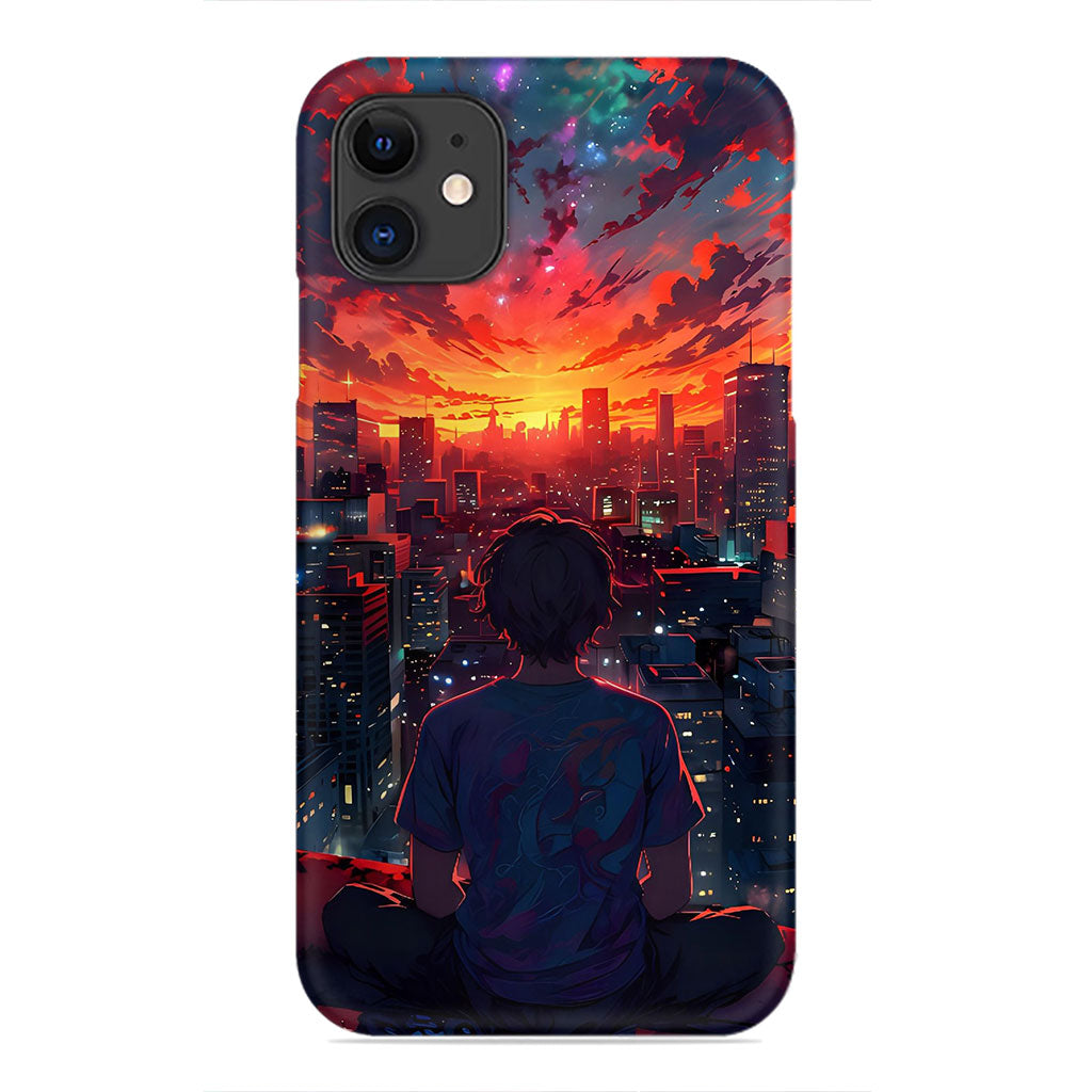 Solitude at Sunset Skyline Phone Case
