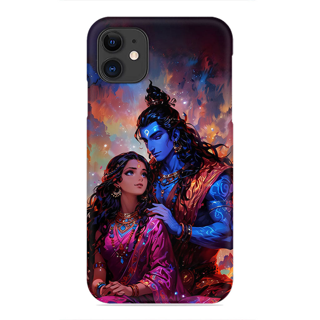 Divine Bond: Shiva and Parvati in Celestial Harmony Phone Case