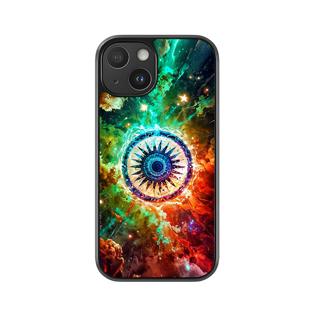 Cosmic Wheel Phone Case – Vibrant Galaxy Design Metal Case