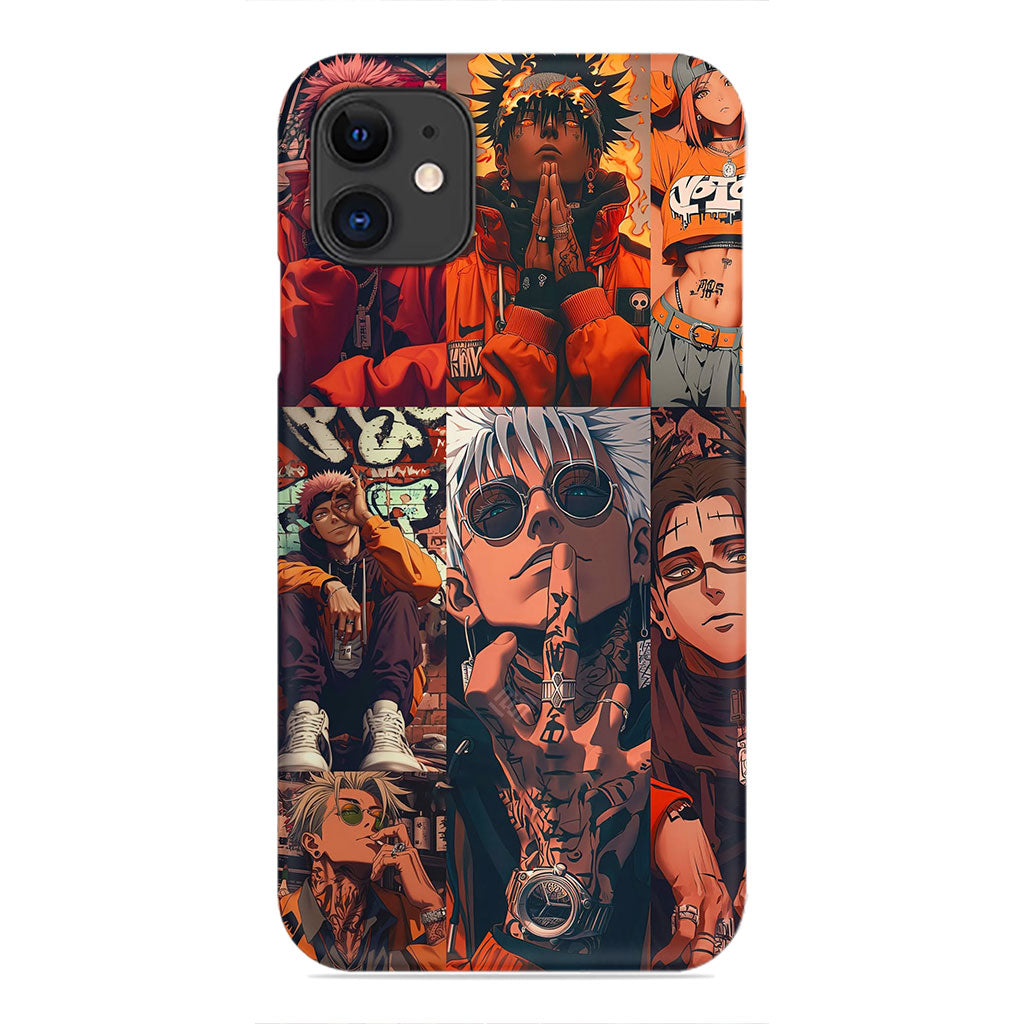 Jujutsu Kaisen Collage Phone Case – Anime Street Style Design Phone Case