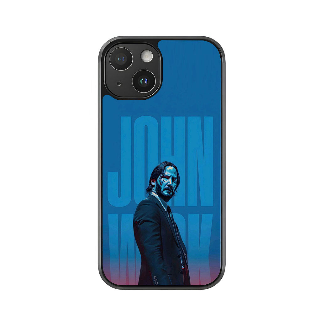 John Wick Blue Phone Case - Keanu Reeves Urban Art Metal Case