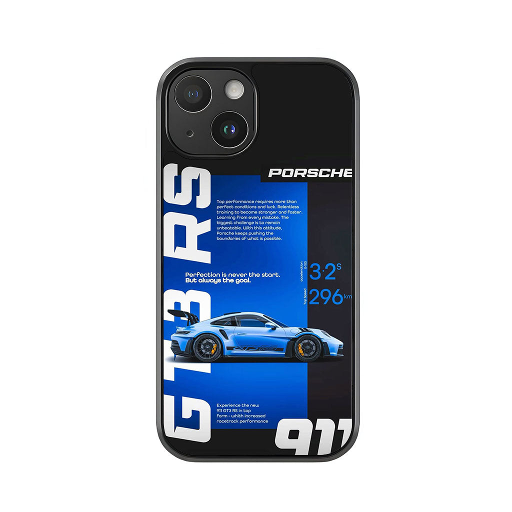 Porsche 911 GT3 RS Blue Phone Case - Automotive Design Metal Case