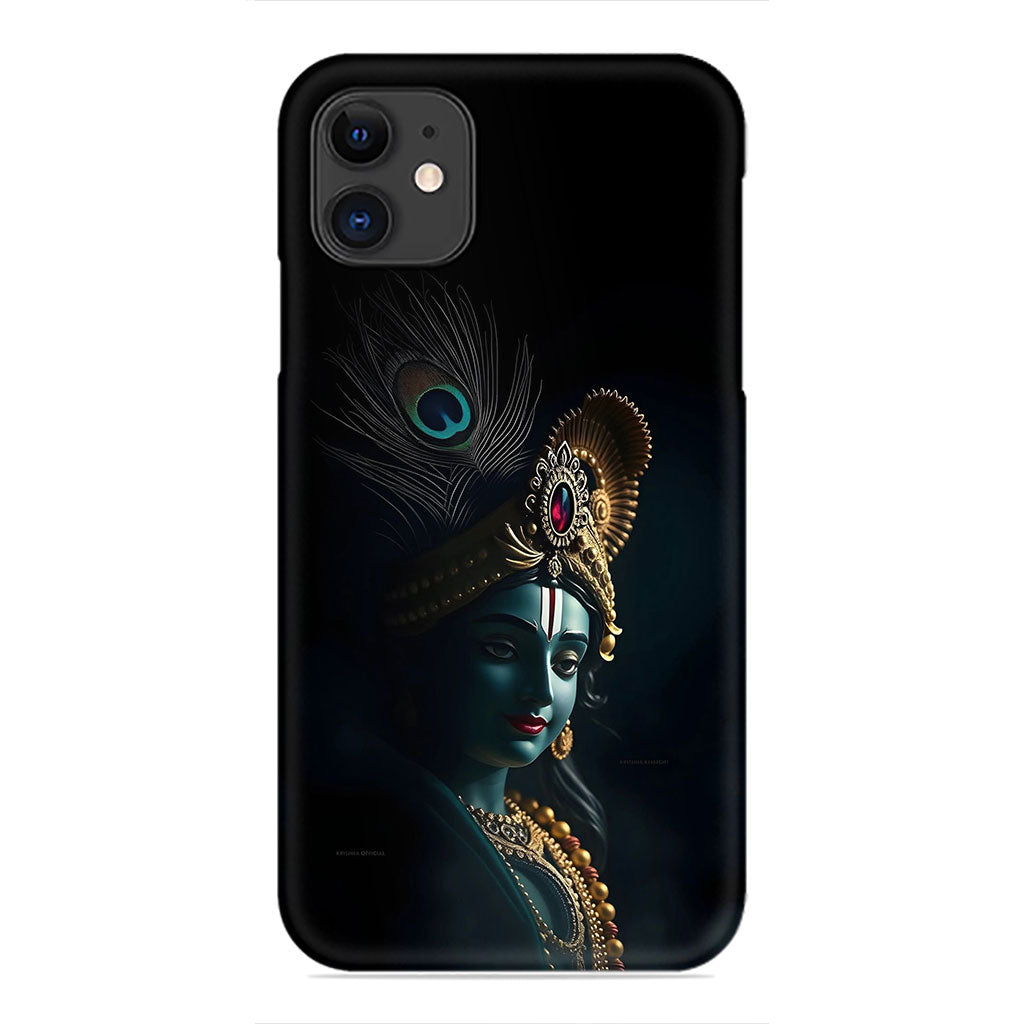 Lord Krishna Divine Phone Case - Peacock Feather Design