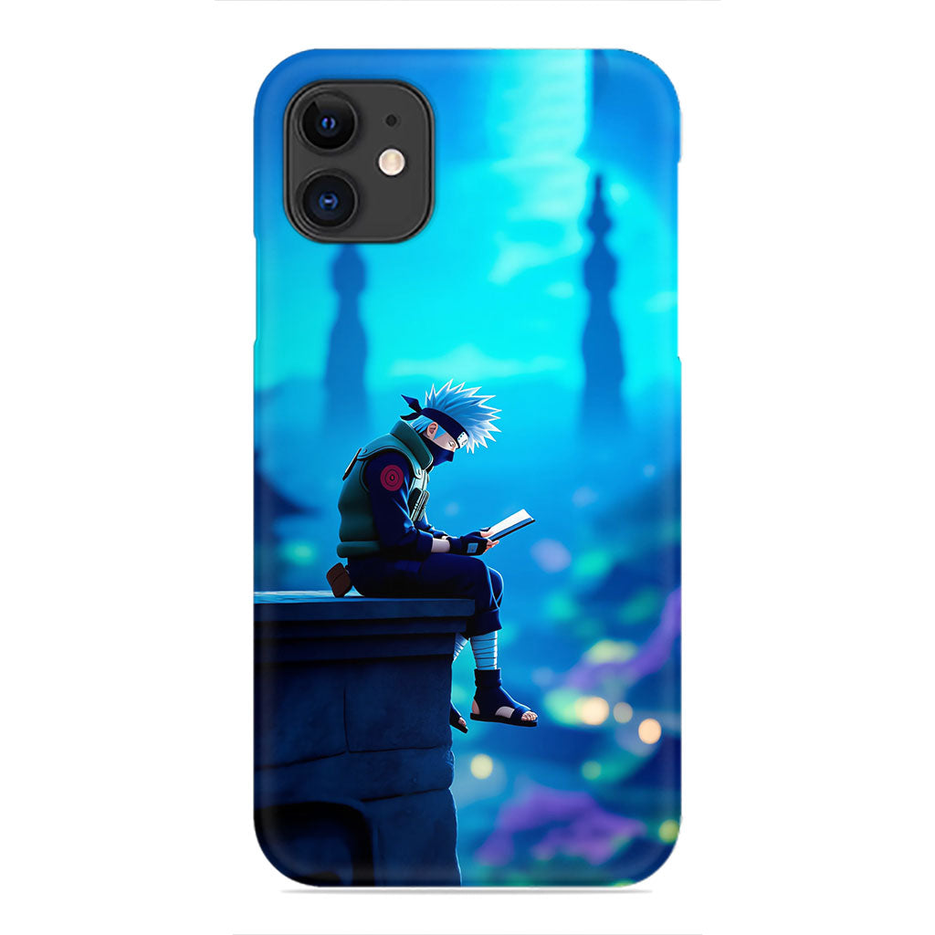 Kakashi Hatake Reading Phone Case - Anime Night Sky Design