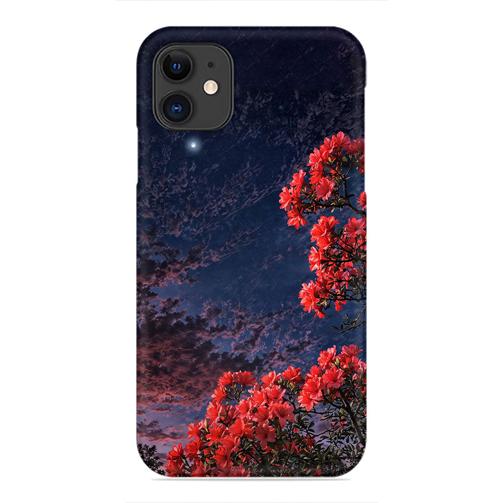 Red Flowers and Blue Sky Phone Case - Nature Design