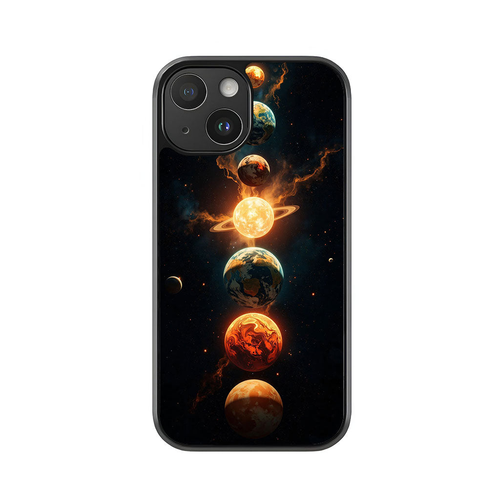 Celestial Planets Phone Case - Galaxy Space Design Metal Case
