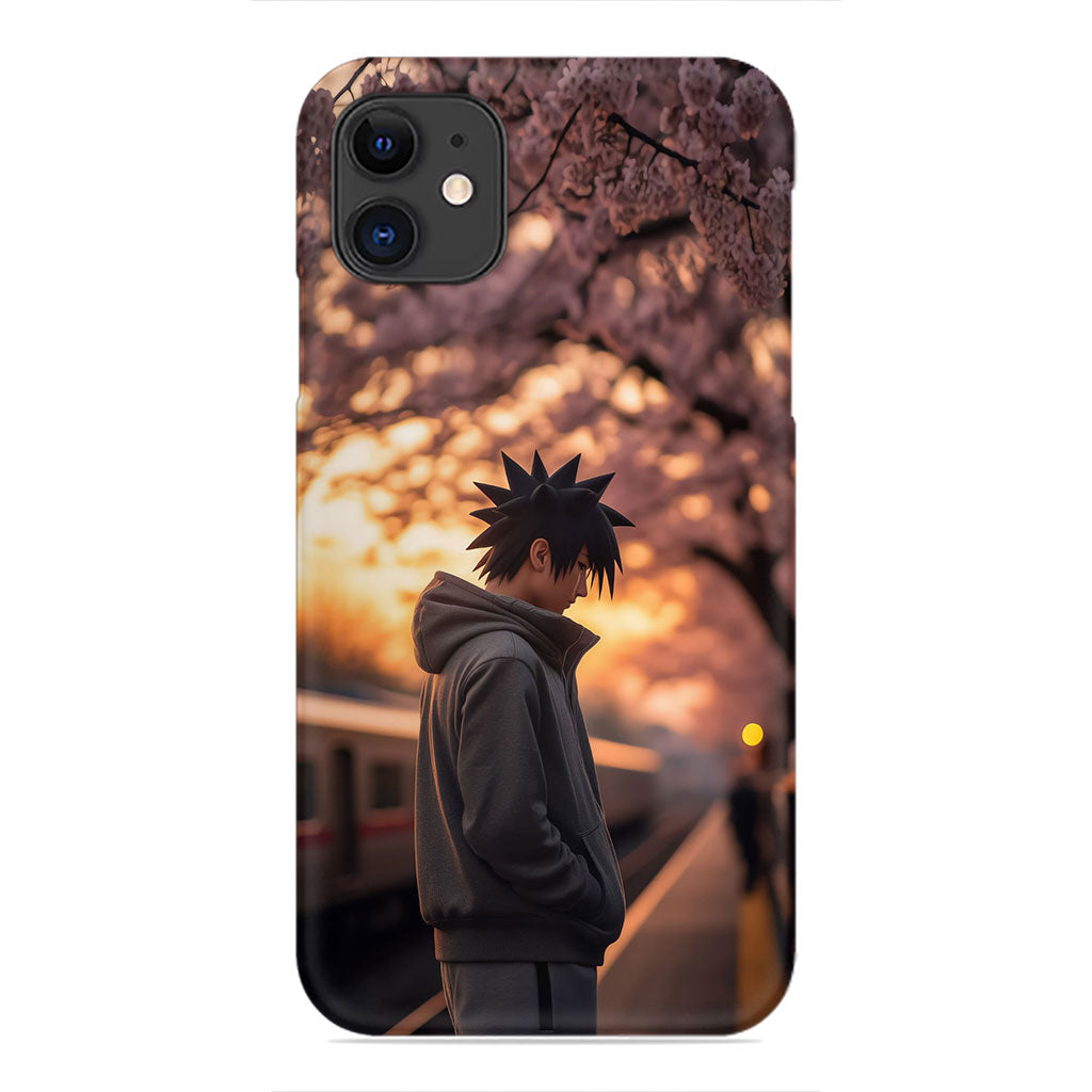 Kakashi Hatake Sunset Phone Case - Anime Train Station Design