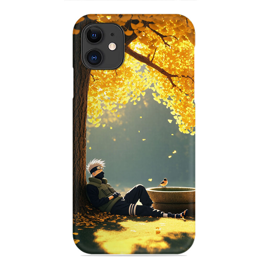 Kakashi Hatake Autumn Phone Case - Yellow Tree Design
