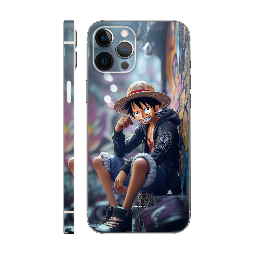 Monkey D. Luffy Urban Phone Case - Graffiti Street Design 6D Skin
