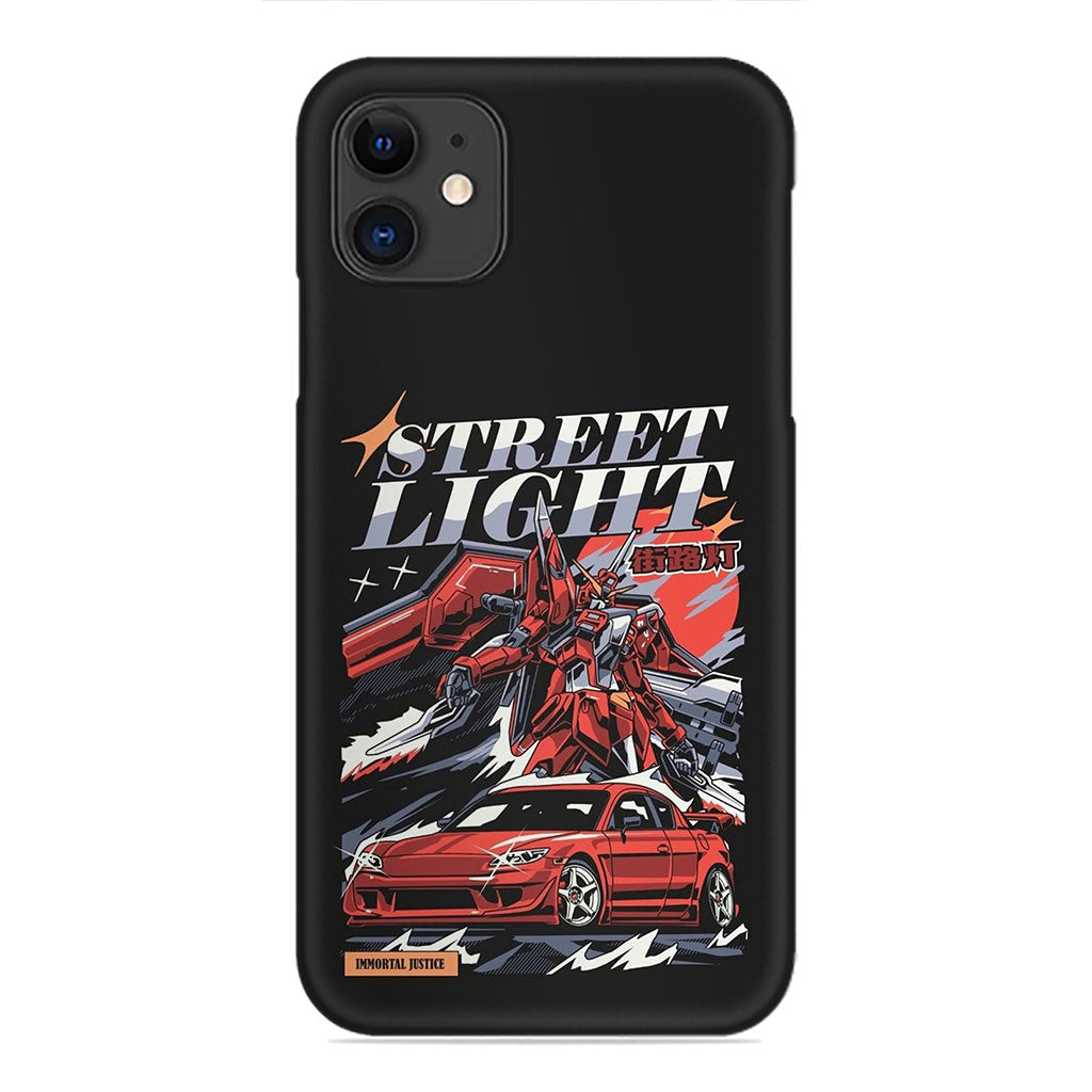 Gundam & Sports Car Phone Case - Street Light Design