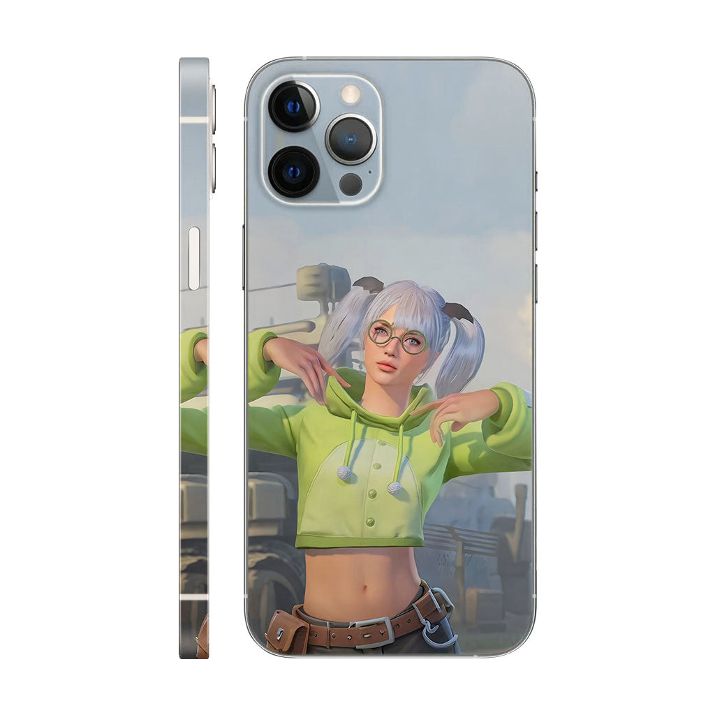 Pubg Pigtails & Glasses Heroine Phone Case - Urban Battle Design 6D Skin
