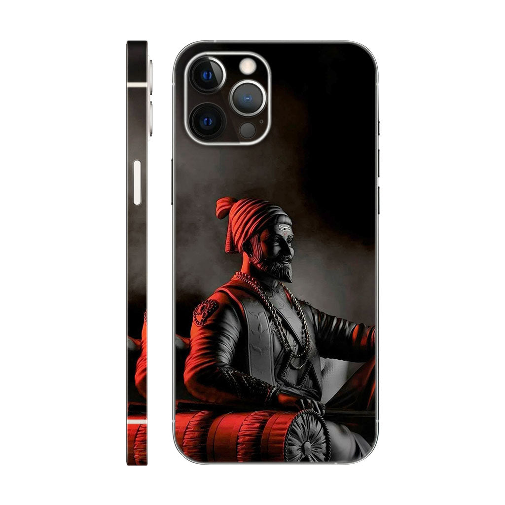 Chhatrapati Shivaji Maharaj Phone Case - Dark Throne Design 6D Skin