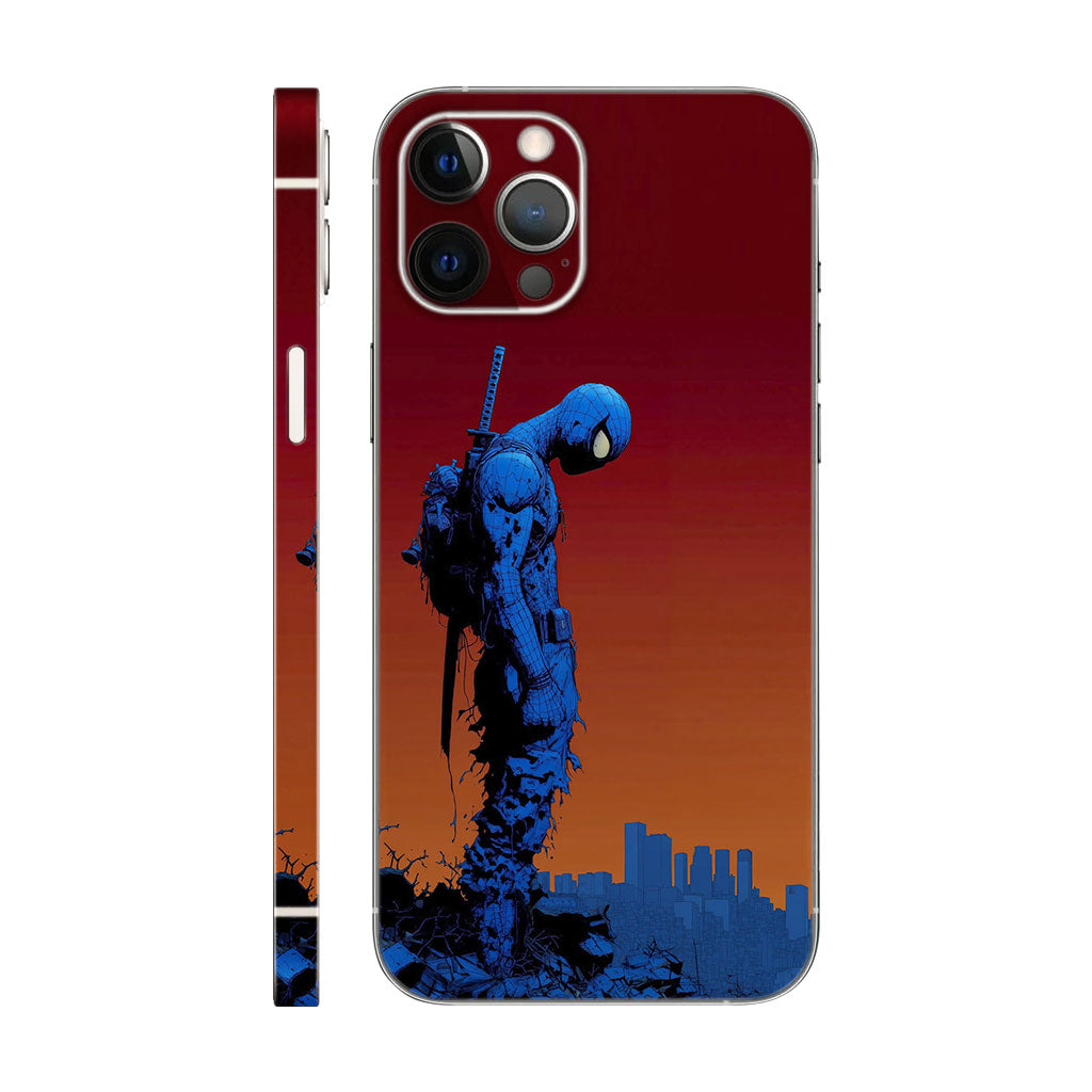 Sad Spider-Man Phone Case - Urban Silhouette Design 6D Skin