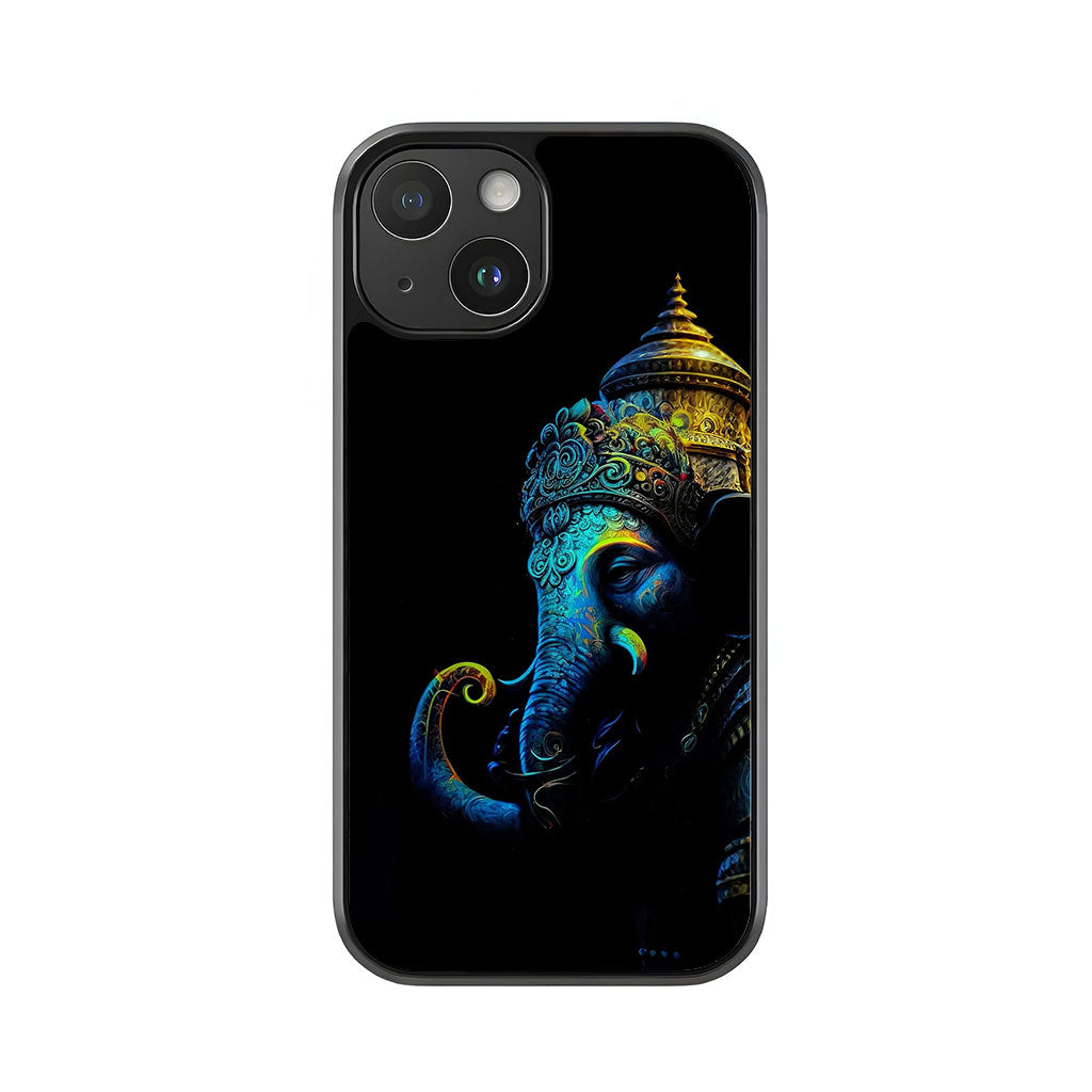 Lord Ganesha Phone Case - Colorful Abstract Design Metal Case
