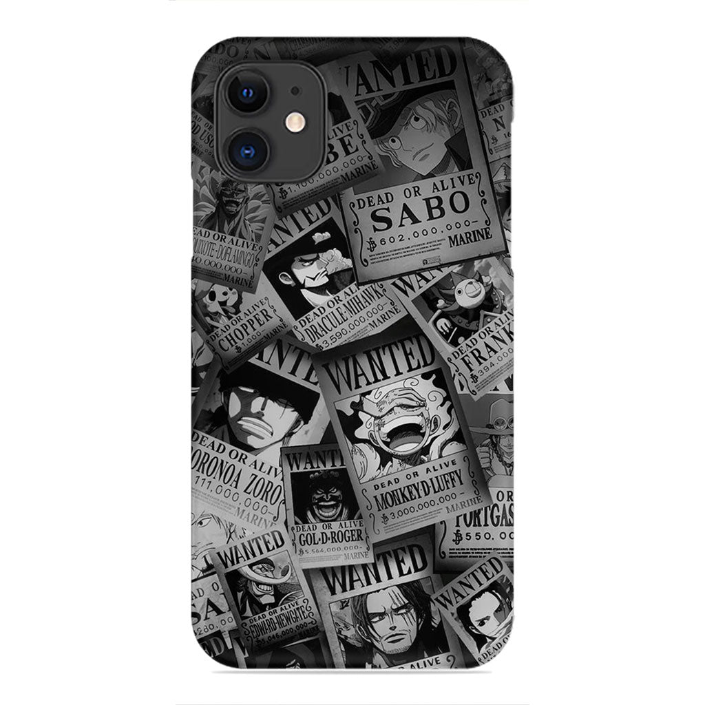 One Piece Wanted Poster Phone Case - Manga Collage Design