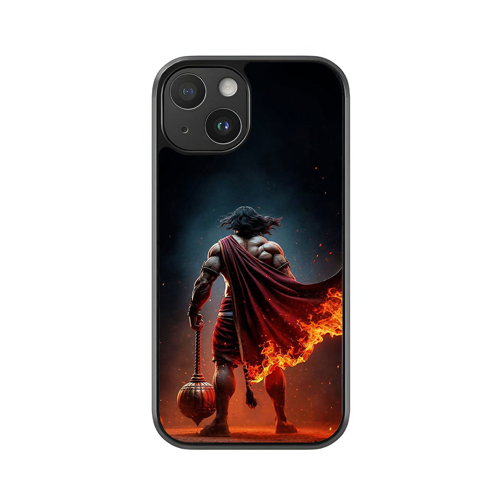 Lord Hanuman Phone Case - Fiery Warrior Design Metal Case