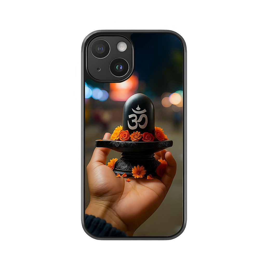 Lord Shiva Phone Case - Shivling Om Design Metal Case