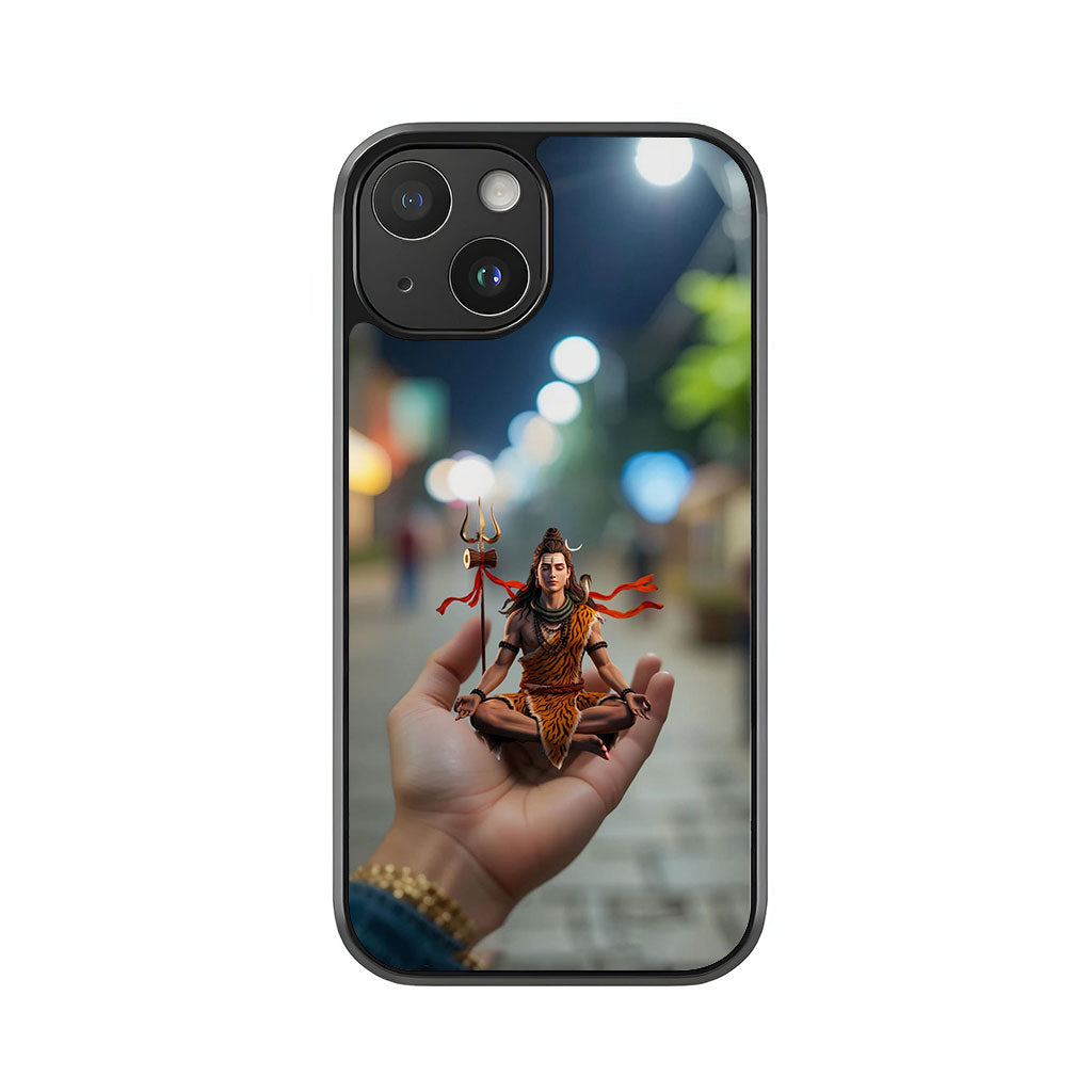 Lord Shiva Phone Case - Meditating Trident Design Metal Case