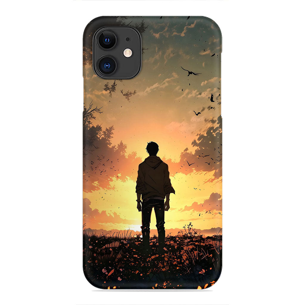 Lone Figure Phone Case - Sunset Field Design