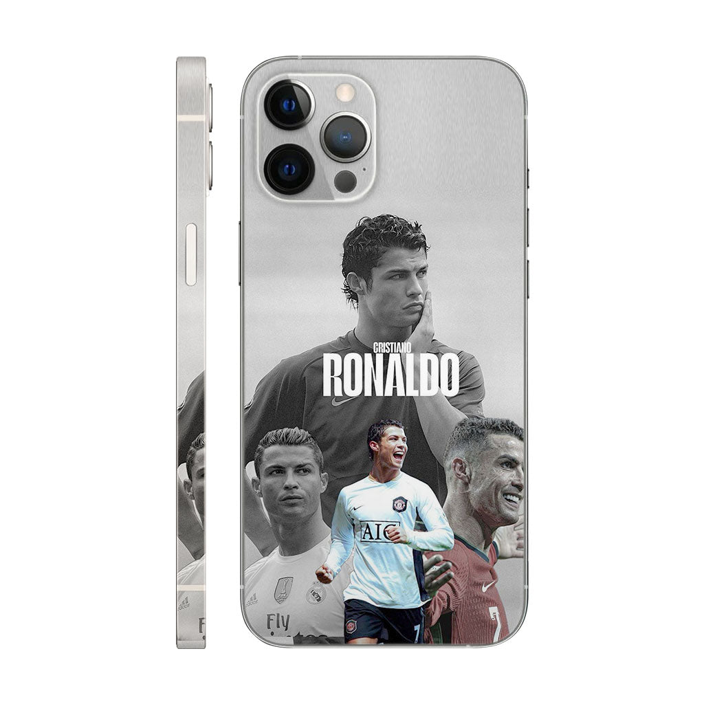 Cristiano Ronaldo Phone Case - Black & White Collage Design 6D Skin