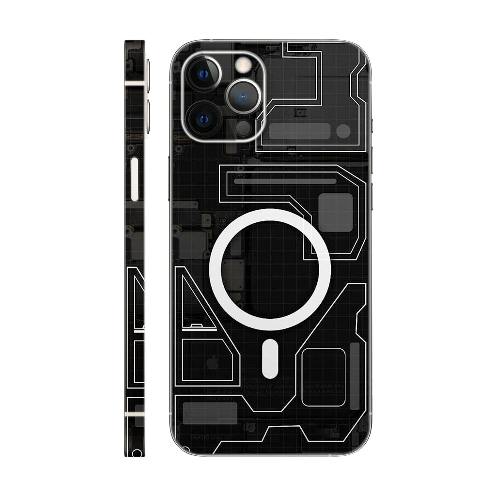 iPhone Internal Parts Phone Case - Transparent Schematic Design 6D Skin