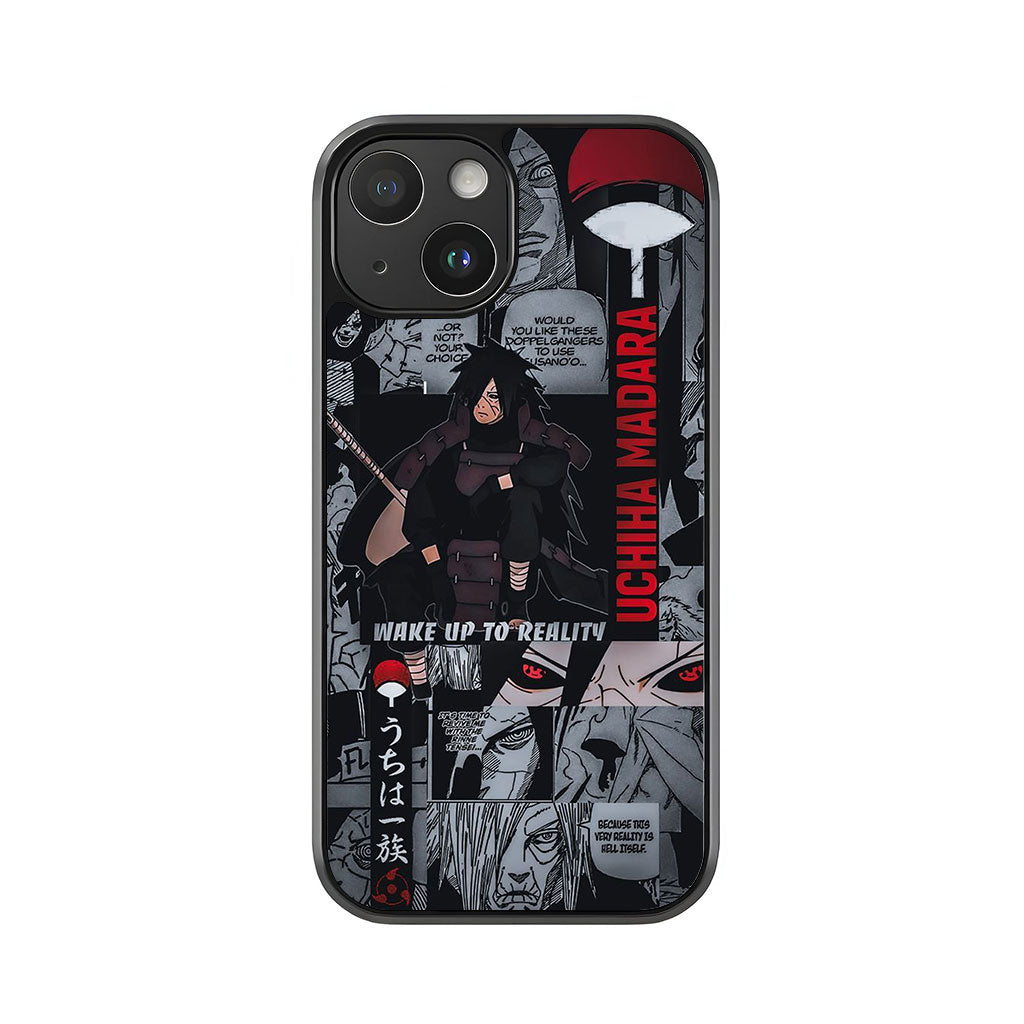Uchiha Madara Phone Case - Manga Panel Design Metal Case