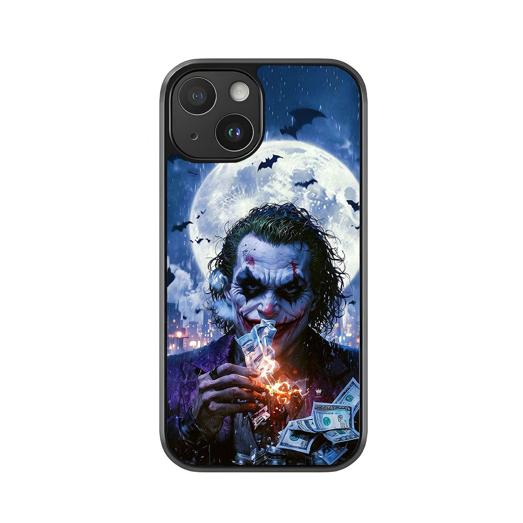 Joker Phone Case - Burning Money Urban Design Metal Case