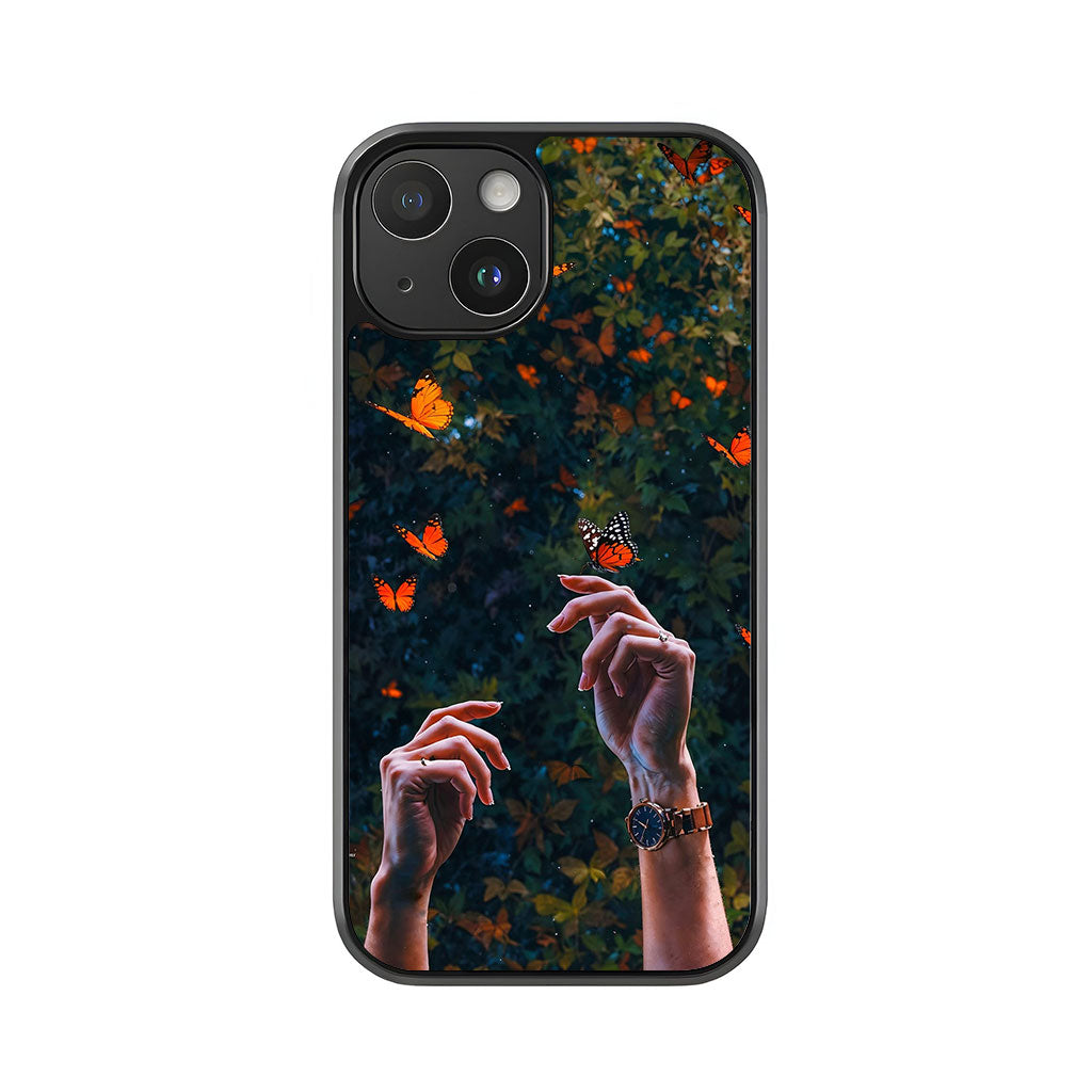 Butterfly Hands Phone Case - Natural Art Design metal Case