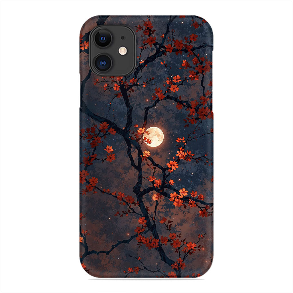 Full Moon & Autumn Tree Phone Case - Mystical Nature Design