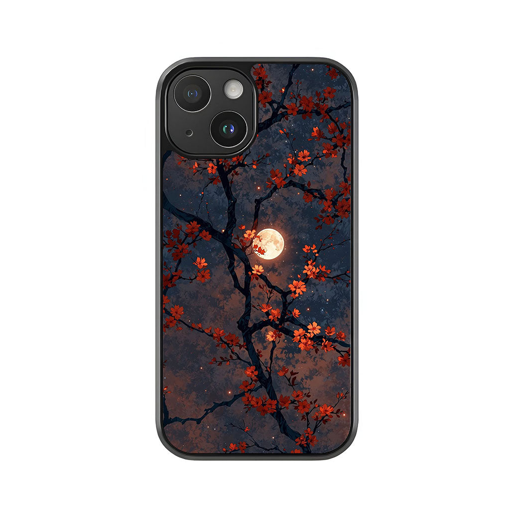 Full Moon & Autumn Tree Phone Case - Mystical Nature Design Metal Case