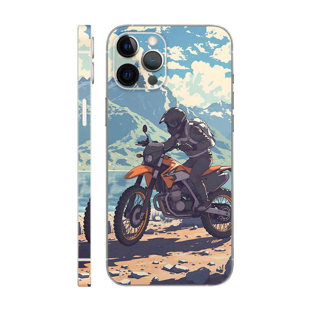 Dirt Bike Phone Case - Mountain Scenic Design 6D Skin