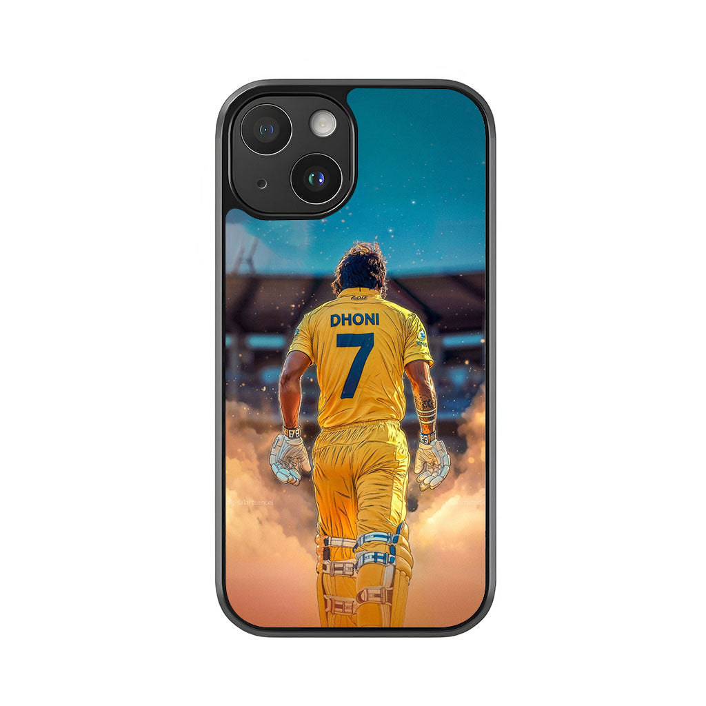 M.S. Dhoni Phone Case - Number 7 Cricket Design Metal Case