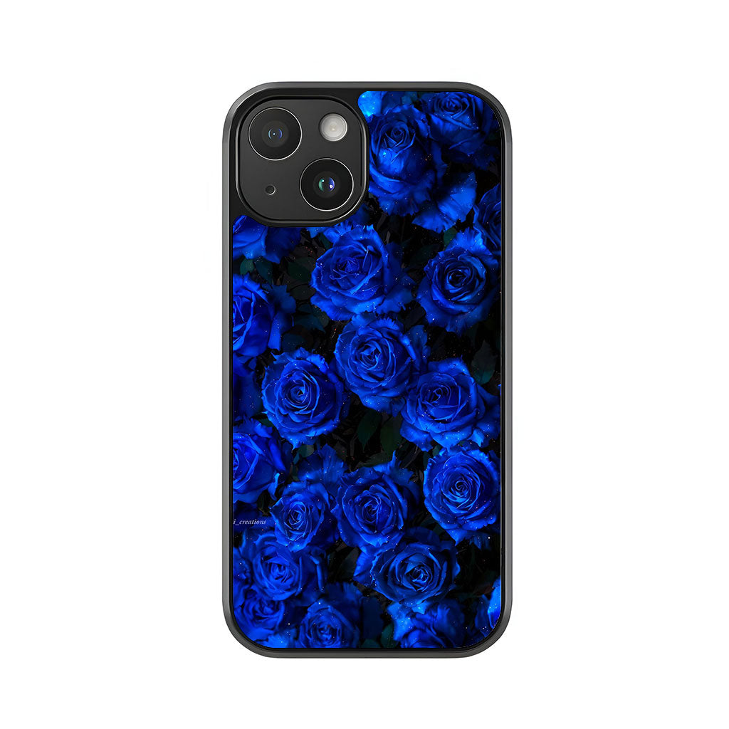 Blue Rose Phone Case - Floral Garden Design Metal Case