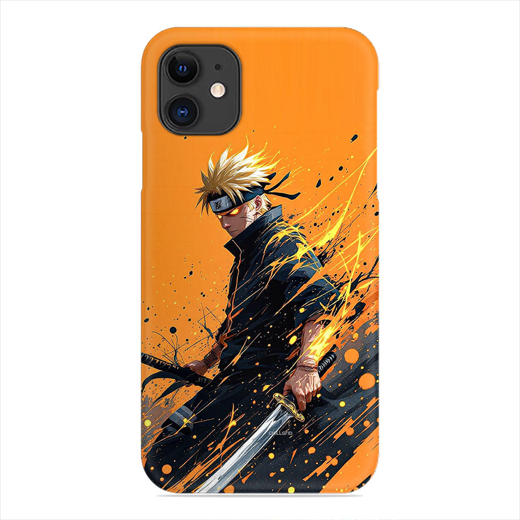 Blonde Ninja Phone Case - Katana Splatter Art Design