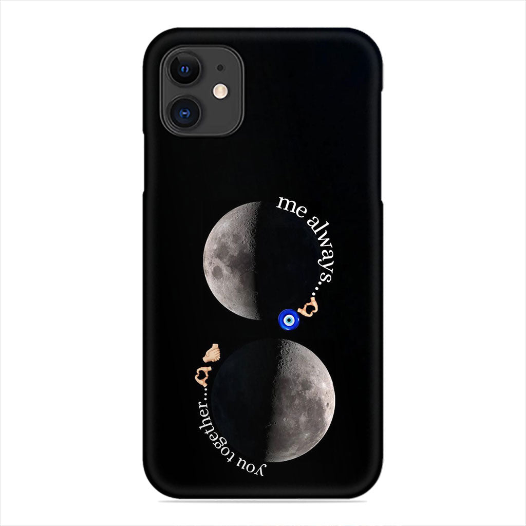 Moon Phase Phone Case - Evil Eye & Quote Design
