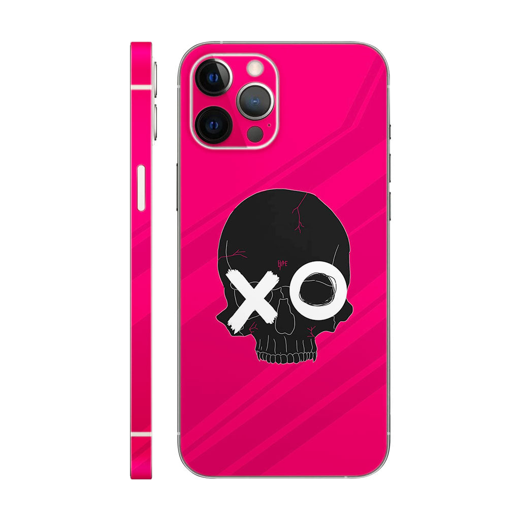 The Weeknd XO Skull Phone Case - Pink Stripe Design 6D Skin