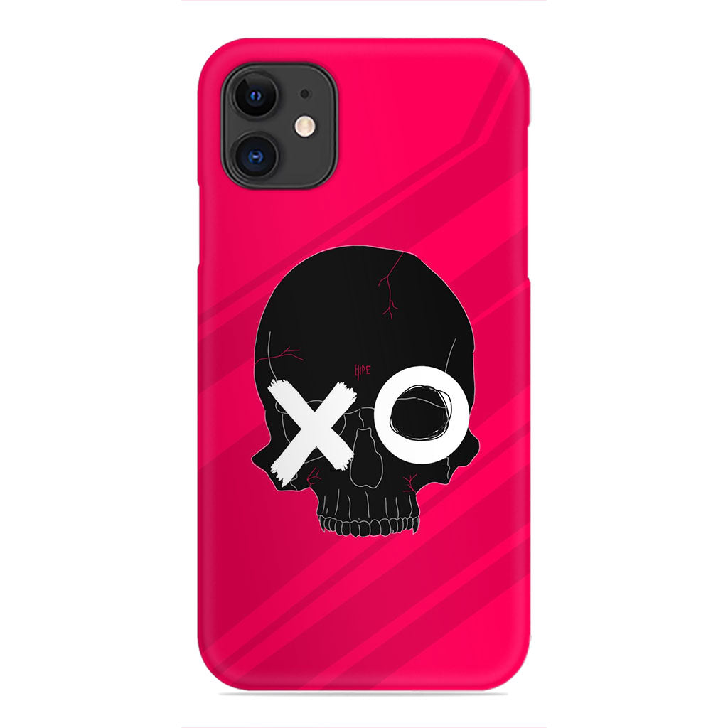 The Weeknd XO Skull Phone Case - Pink Stripe Design