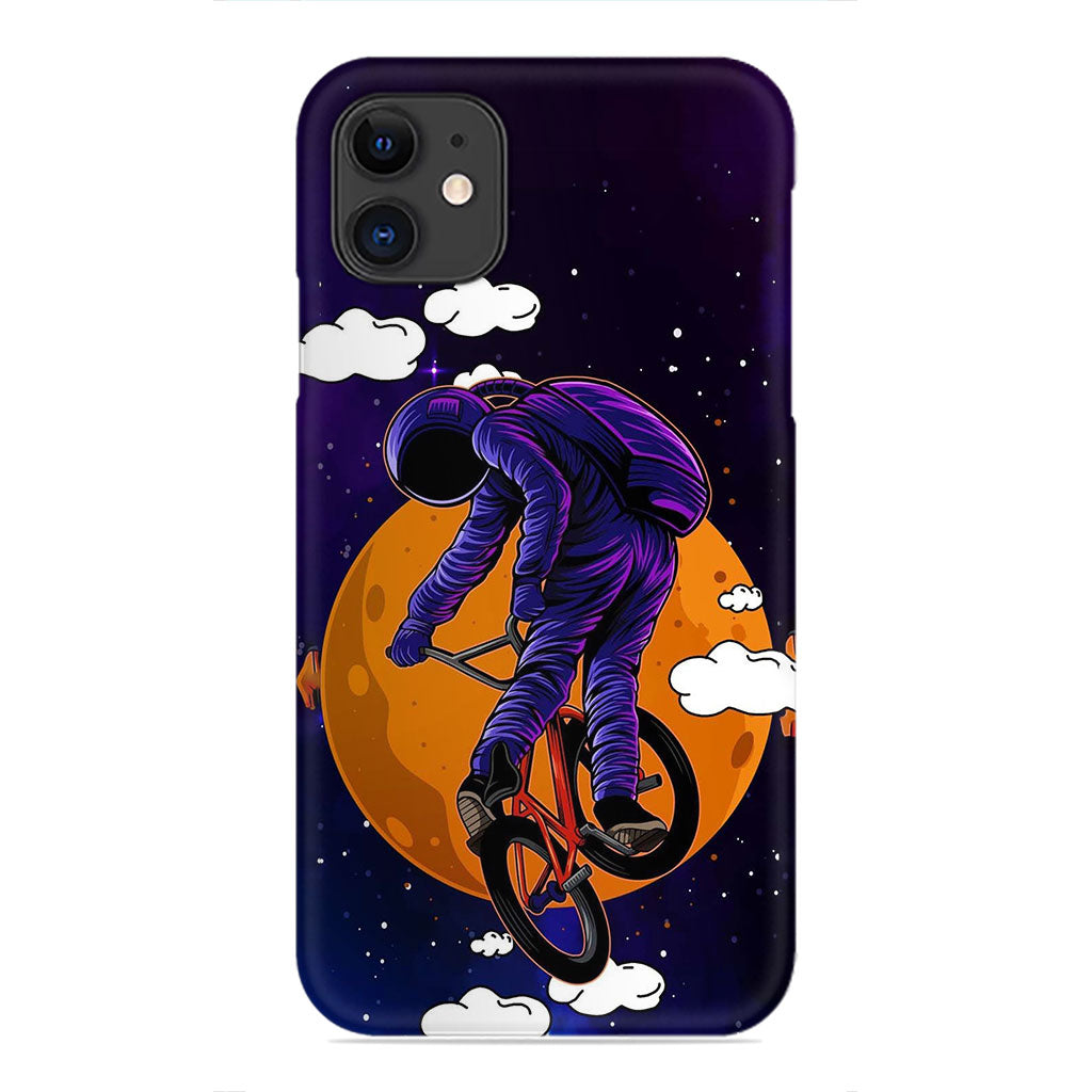 Cosmic Rider – Astronaut BMXing Through the Galaxy Phone Case