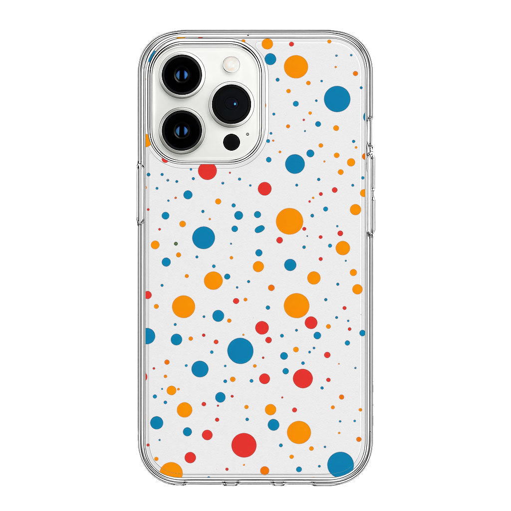 Colorful Polka Dot Confetti Clear Silicone Cover