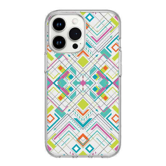 Modern Symmetrical Pattern with Bright Accents Clear Silicone Cover