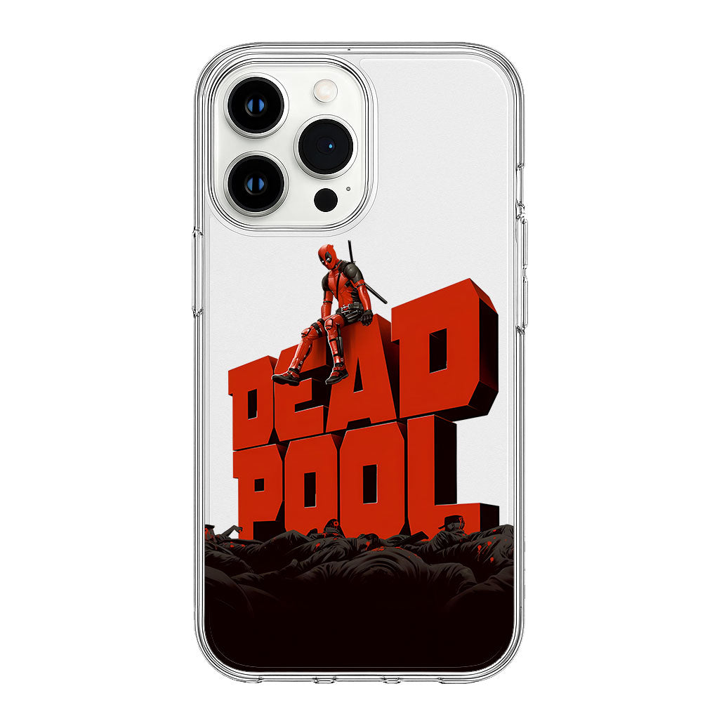 Deadpool Character Typography Art Clear Silicone Cover
