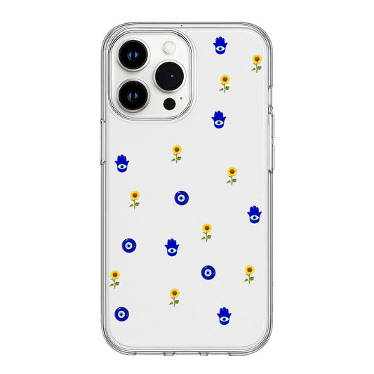 Protective Charm Floral Phone Case Design Clear Silicone Cover