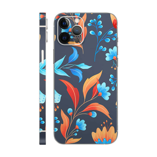 Blue Flower design Mobile 6D Skin