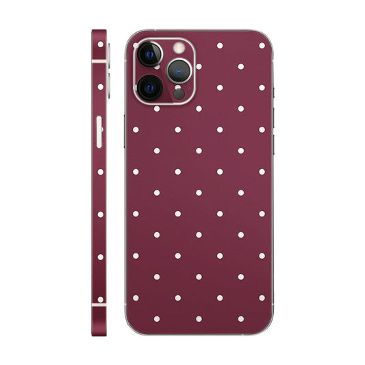 Maroon And White Dot Mobile 6D Skin