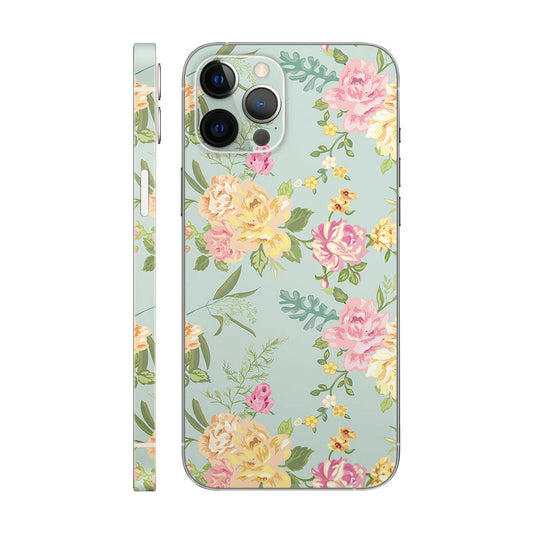 Flowers And Leafs Green Mobile 6D Skin