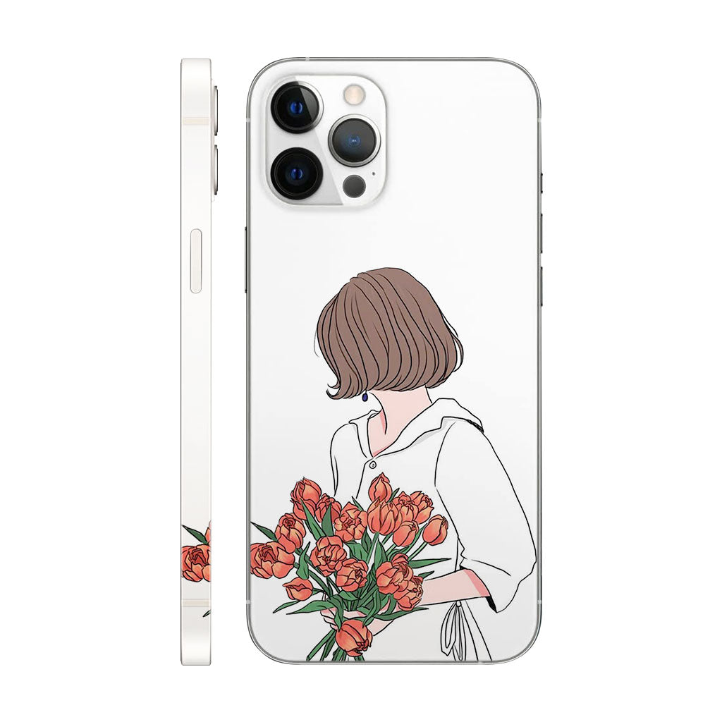 Girl With Flower Mobile 6D Skin