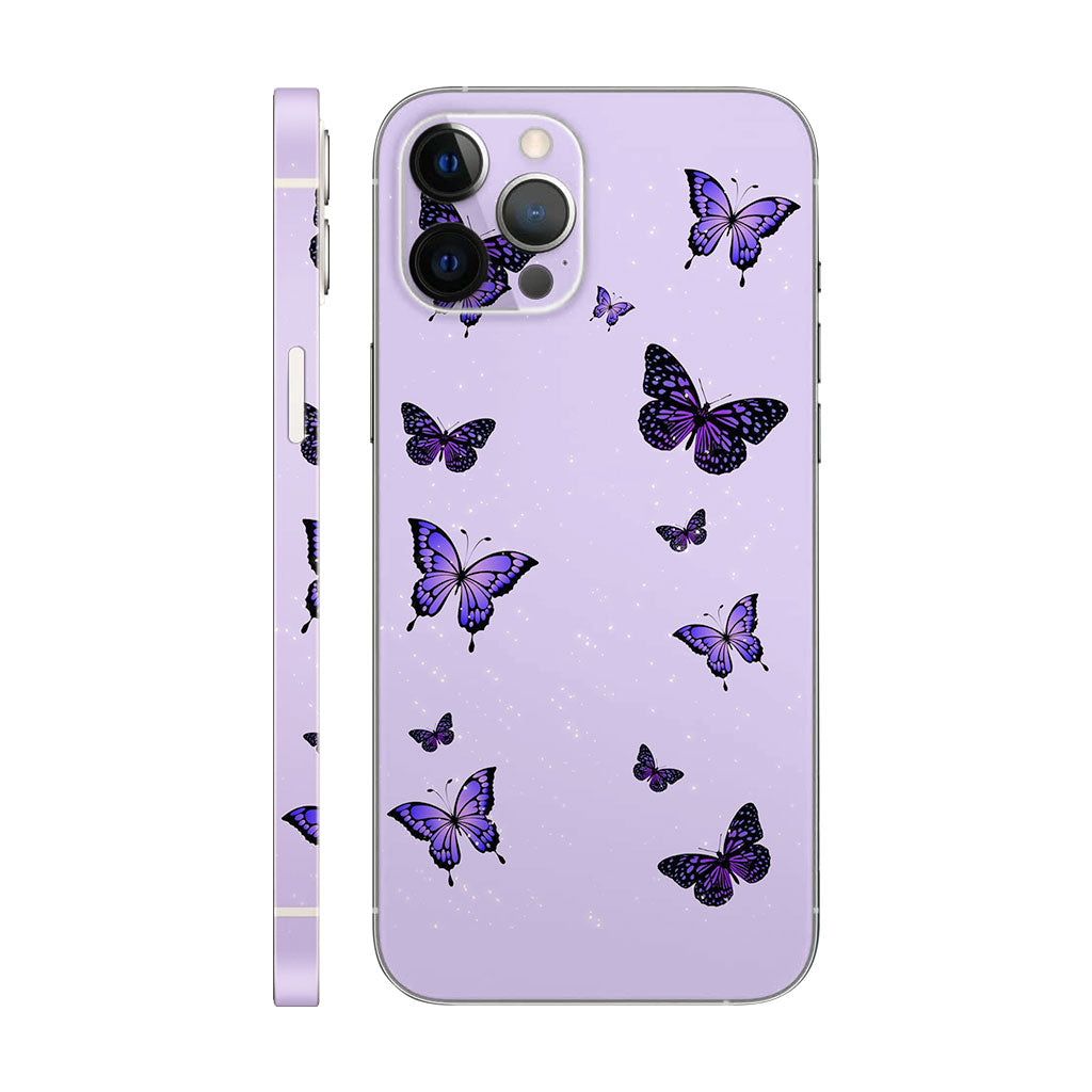 Butterfly Blue Background Mobile 6D Skin