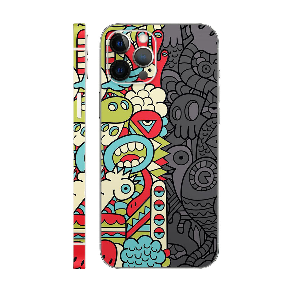 Grey And Color Mobile 6D SKin